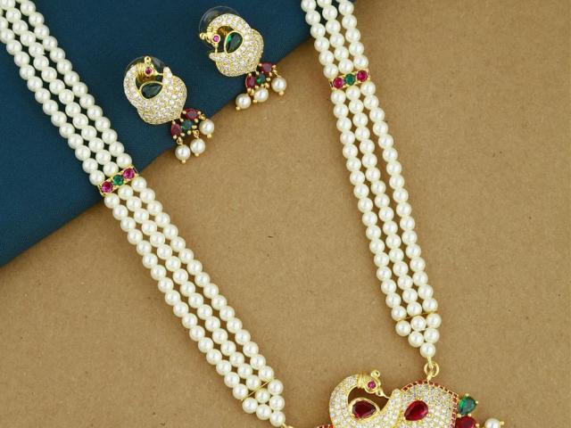 Shop latest collection of long necklace designs online at best price by Anuradha Art jewellery. - 1/1