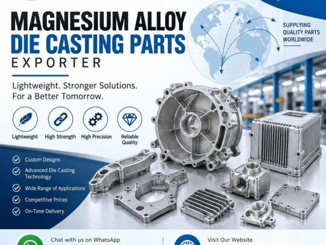Magnesium Alloy Die Casting Parts Exporter For Quality Industrial Components